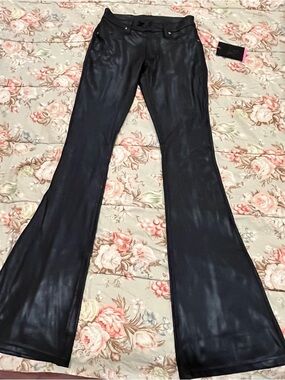 WORNSTAR Never worn Black Faux Leather Flared Pants